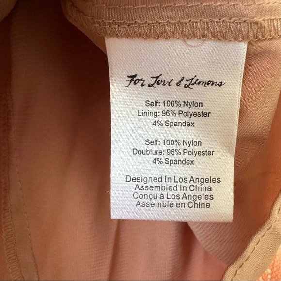 For Love & Lemons Dakota Lace Mini Dress in Peach Size L - Picture 11 of 11